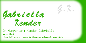 gabriella kender business card